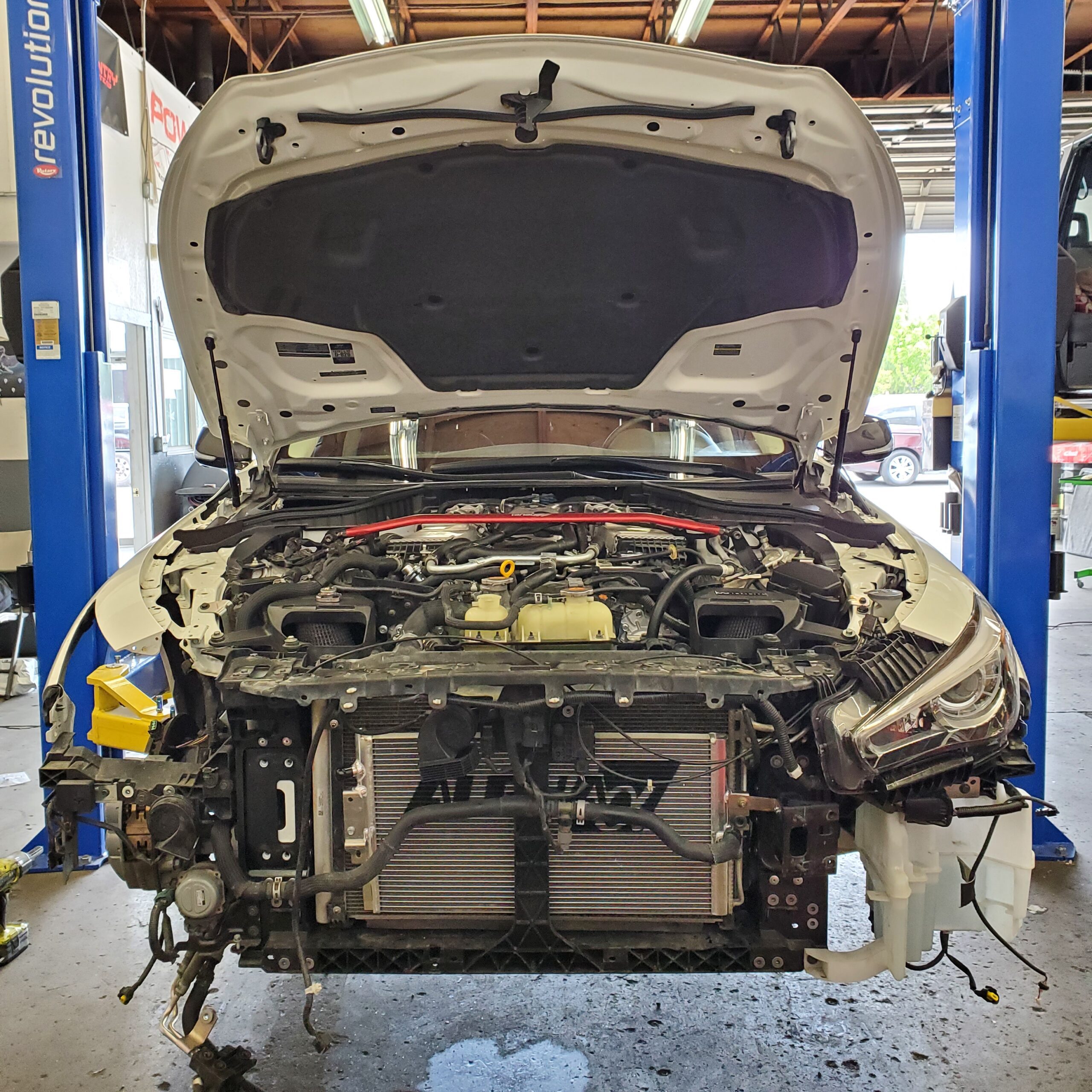 AMS Red Alpha Heat Exchanger Installation on a 2020 Infiniti Q50 3t PowerHouse Designz Automotive